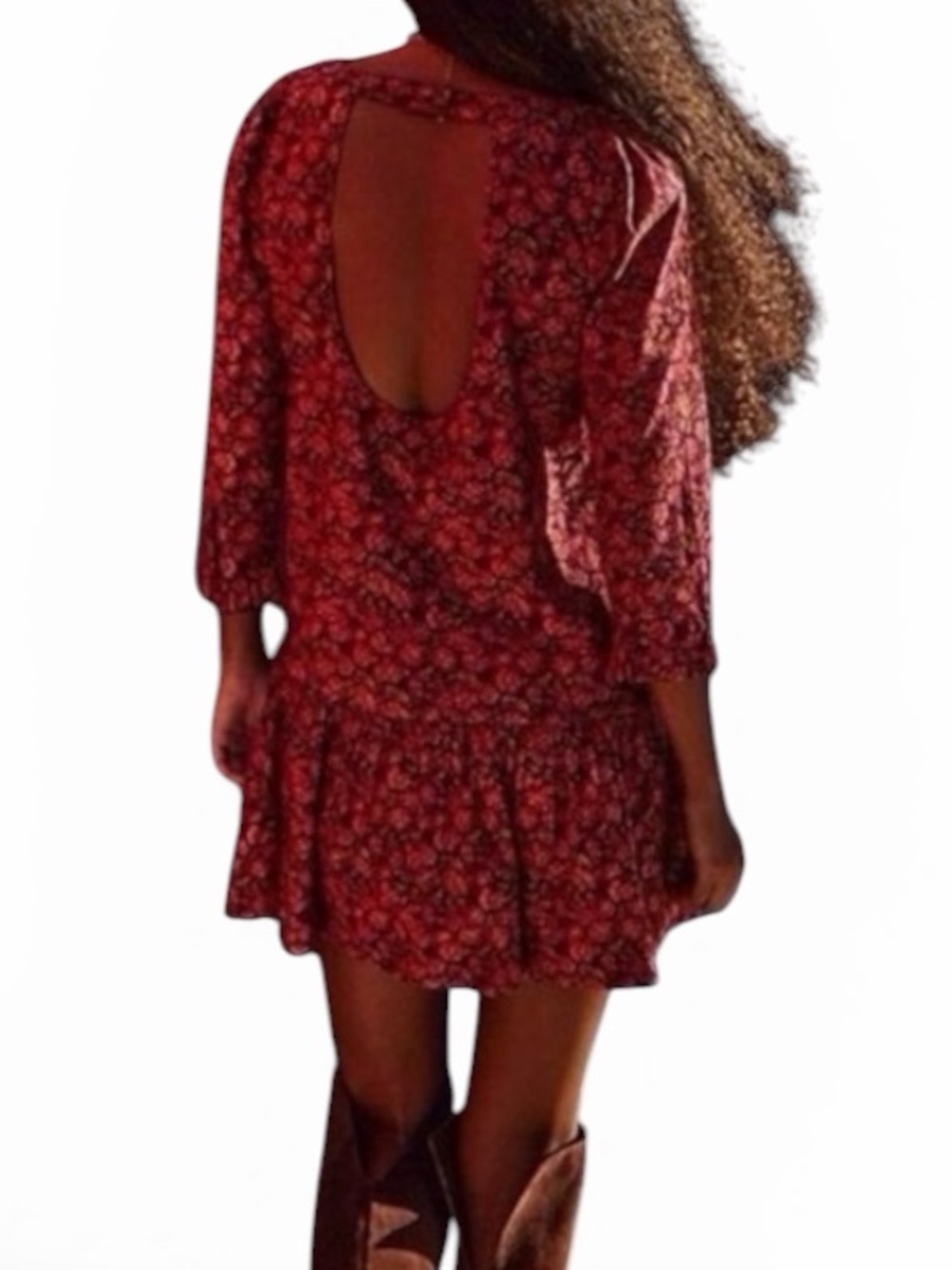 Free people The Avenue Mini Dress Floral Printed Ruffle
Cutout Scoop Neck New - Picture 3 of 9